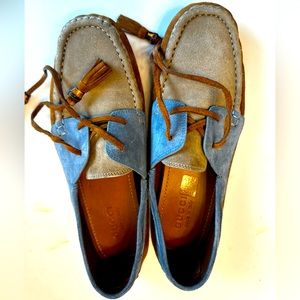 Gucci Suede Lace up Bamboo Tassel with pebbled rubber sole